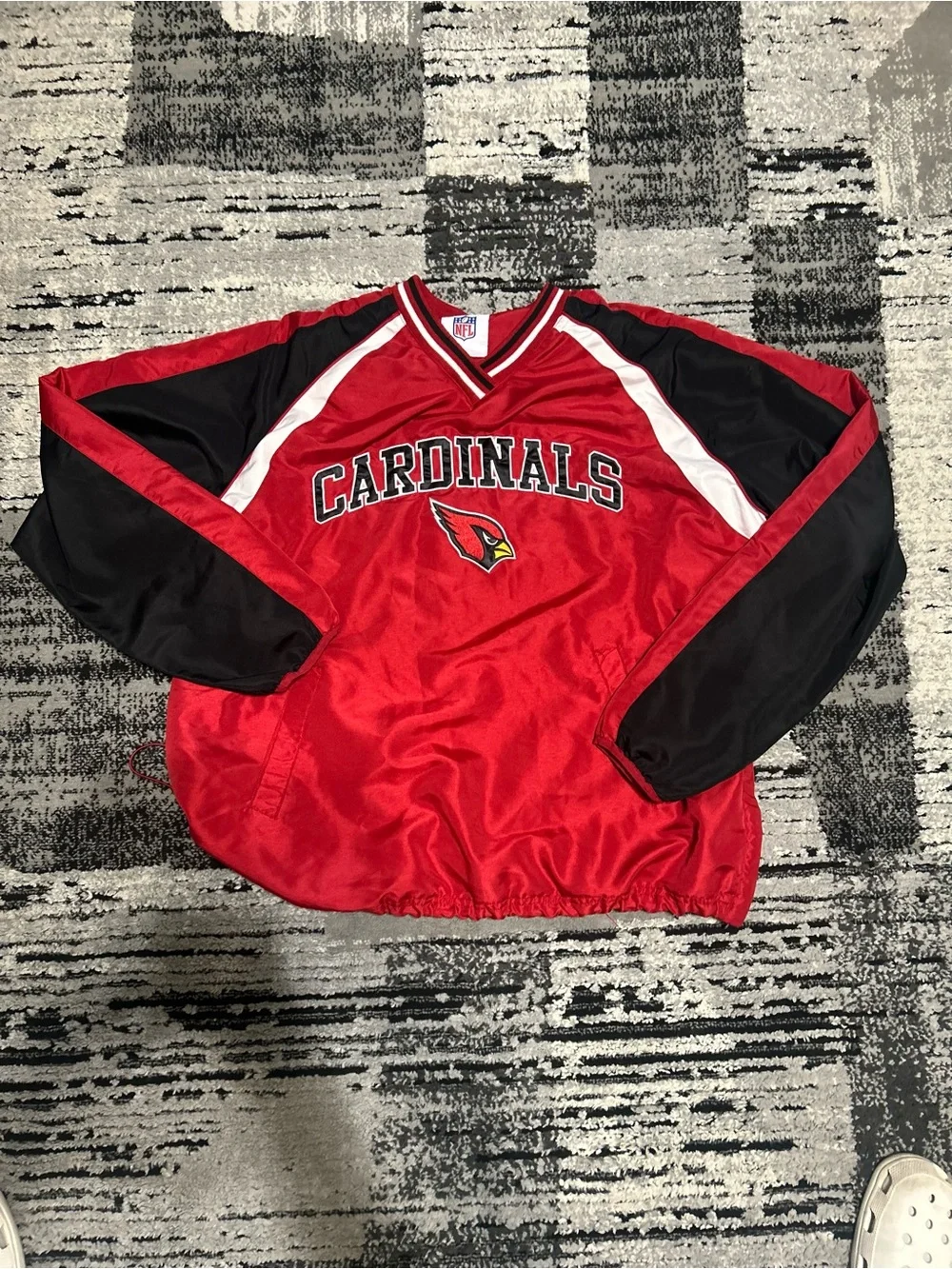 Vintage NFL Arizona Cardinals Red Black Pullover Windbreaker